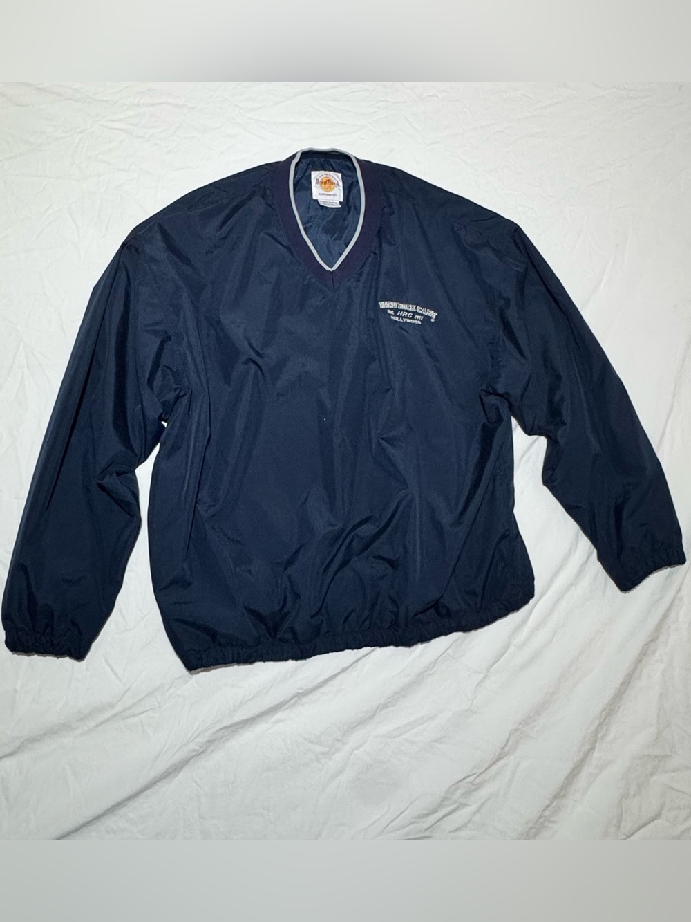 Vintage Hard Rock Cafe Jacket X-Large Blue Long Sleeve Men's Pullover Las Vegas